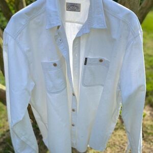 Armani Jeans White Lightweight Shirt Jacket
